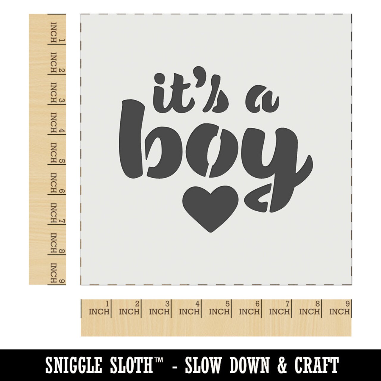 It's a Boy Baby Shower Party Wall Cookie DIY Craft Reusable Stencil